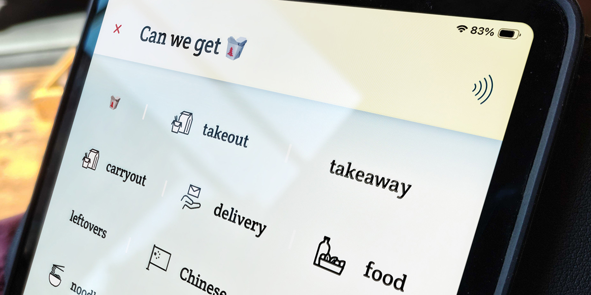 Someone uses Spoken's intelligent drawing canvas to find the word they're looking for