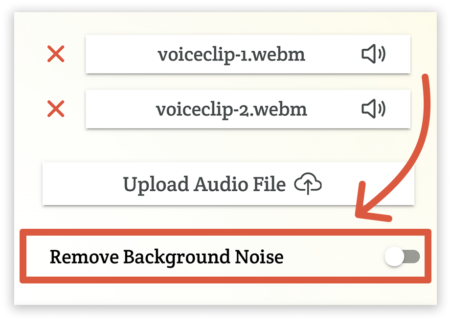 The aforementioned toggle is highlighted in orange with an arrow point to it.